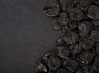 texture prune closeup on black