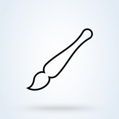Brush paint Simple vector. Outline modern icon design illustration.