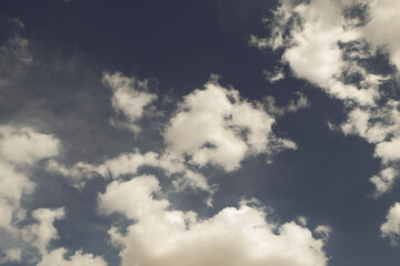 Cumulus clouds in the sky