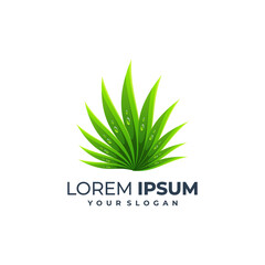 leaf logo design vector template