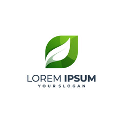 leaf logo design vector template