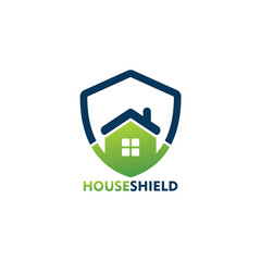 House Shield Logo Template Design