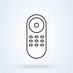 remote control line. Simple vector modern icon design illustration.