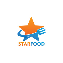 Star Food Logo Template Design