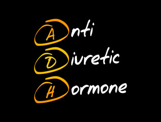 Obraz premium ADH - Antidiuretic Hormone acronym, concept background