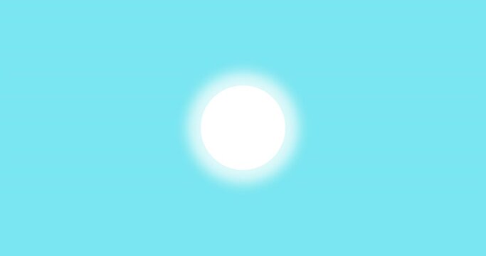 Day and Night. Sunrise and Sunset 2d animation. Day and Night sky. Glowing stars.