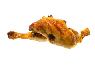 fried fish isolated on white background