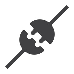 Cables connected consistently by plugs and power socket outlets.