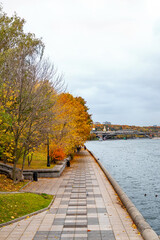 Wonderful autumn landscape in Moscow, Russia.