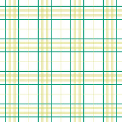 Tartan green and yellow pattern.