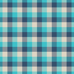 Gingham cyan pattern. Texture for plaid, tablecloths, clothes, shirts,dresses,paper,bedding,blankets,quilts and other textile products. Vector Illustration EPS 10