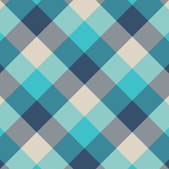 Gingham cyan pattern. Texture for plaid, tablecloths, clothes, shirts,dresses,paper,bedding,blankets,quilts and other textile products. Vector Illustration EPS 10