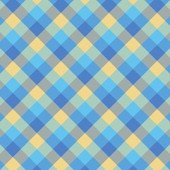 Gingham cyan pattern. Texture for plaid, tablecloths, clothes, shirts,dresses,paper,bedding,blankets,quilts and other textile products. Vector Illustration EPS 10