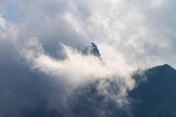 Morning view from the top view of the mountain