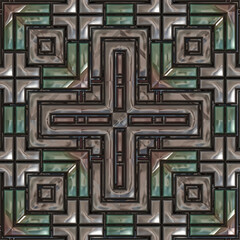 3d effect - abstract geometric mosaic style pattern 