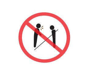 do not bully sign, prohibited sing symbol background, vector illustration.