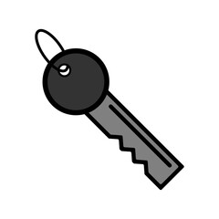 Key symbol isolated on white background