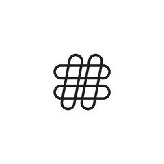 Hashtag icon logo design vector template