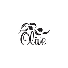 Olive branch vector illustration