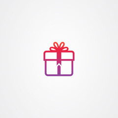 Gift box icon vector design template element