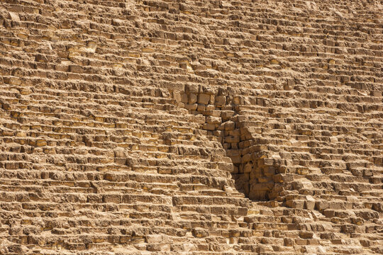 entrance to Pyramid of Khafre (also read as Khafra, Khefren) or of Chephren is the second-tallest and second-largest of the Ancient Egyptian Pyramids of Giza