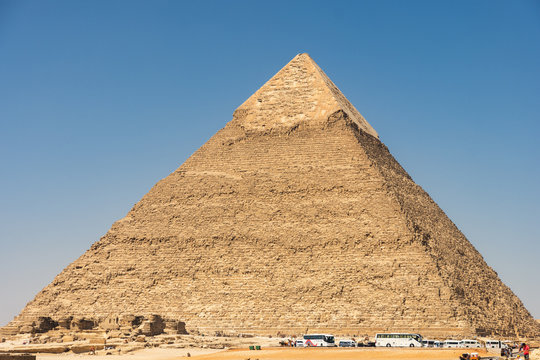 Pyramid of Khafre (also read as Khafra, Khefren) or of Chephren is the second-tallest and second-largest of the Ancient Egyptian Pyramids of Giza