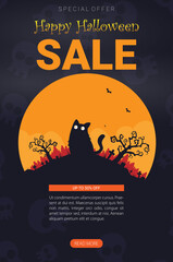 Halloween background flat design vector
