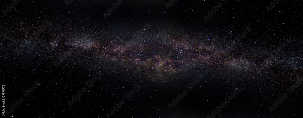 Wall mural panoramic view of the universe in space from the milky way galaxy