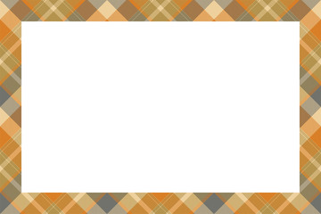 Obraz premium Vintage frame vector. Scottish border pattern retro style. Tartan plaid ornament.