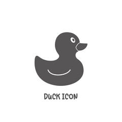 Rubber duck icon simple flat style vector illustration.