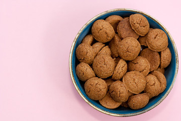 Cookies called pepernoten. Symbol of Dutch feast called Sinterklaas.
