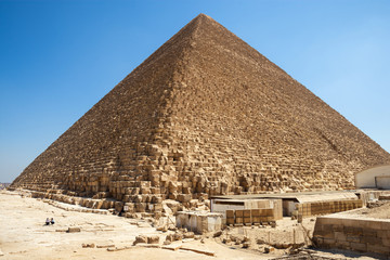 Fototapeta na wymiar The Great Pyramid of Giza ( Pyramid of Khufu or the Pyramid of Cheops) is the oldest and largest of the three pyramids in the Giza pyramid complex