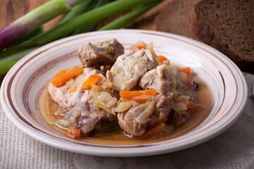 Roast meat with vegetables