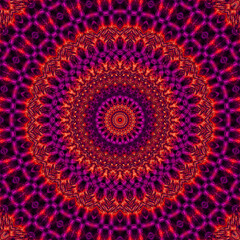 abstract red purple mandala graphic