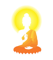 Seated Buddha in a Lotus Rose