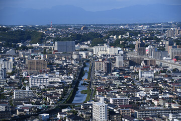 Fototapeta na wymiar 熊本の市街地風景