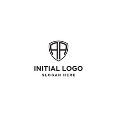 logo design inspiration for companies from the initial letters of the AA shield logo icon. -Vector