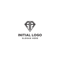 Fototapeta premium logo design inspiration for companies from the initial letters of the AA diamond logo icon. -Vector