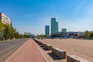 Fototapeta na wymiar Nur-Sultan Saryarka Square 89