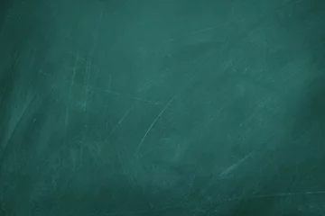 Tuinposter Texture of chalk on green blackboard / chalkboard background, can be use as concept for school education, dark wall backdrop , design template. © tonstock