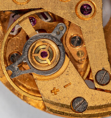 clockwork old mechanical watch, high resolution and detail