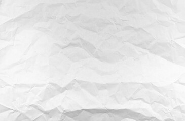 Crumpled white Paper as Texture or Background