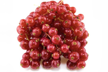 Rote Johannisbeeren auf weißem Hintergrund