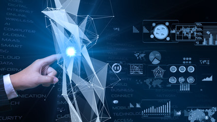 VR 5G AI 人工知能 フィンテック Fintech MaaS ICT ブロックチェーン 3D	