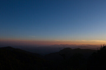 sunset in the mountains landscape