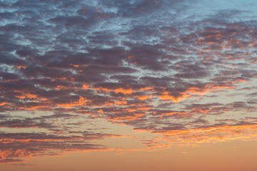 dramatic  sky with clouds and sunbeams