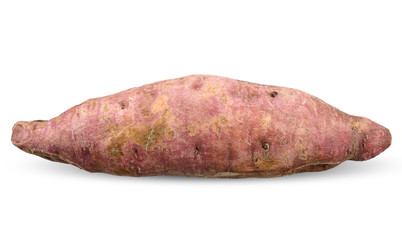Sweet potato isolated on white clipping path