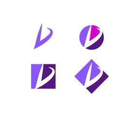 D initial logo vector illustration.