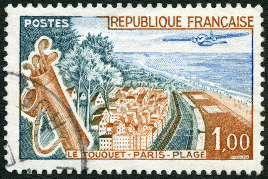 FRANCE - 1962: shows Paris Beach, Le Touquet, 300th anniversary of Dunkirk, 1962
