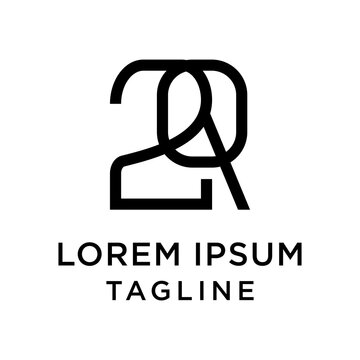 initial letter logo 2Q, Q2 logo template 